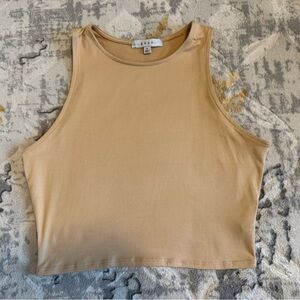 Gaze Tan Sleeveless Tank Top